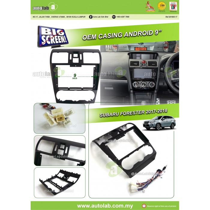 Big Screen Casing Android - Subaru Forester 2017-2018 (9inch)